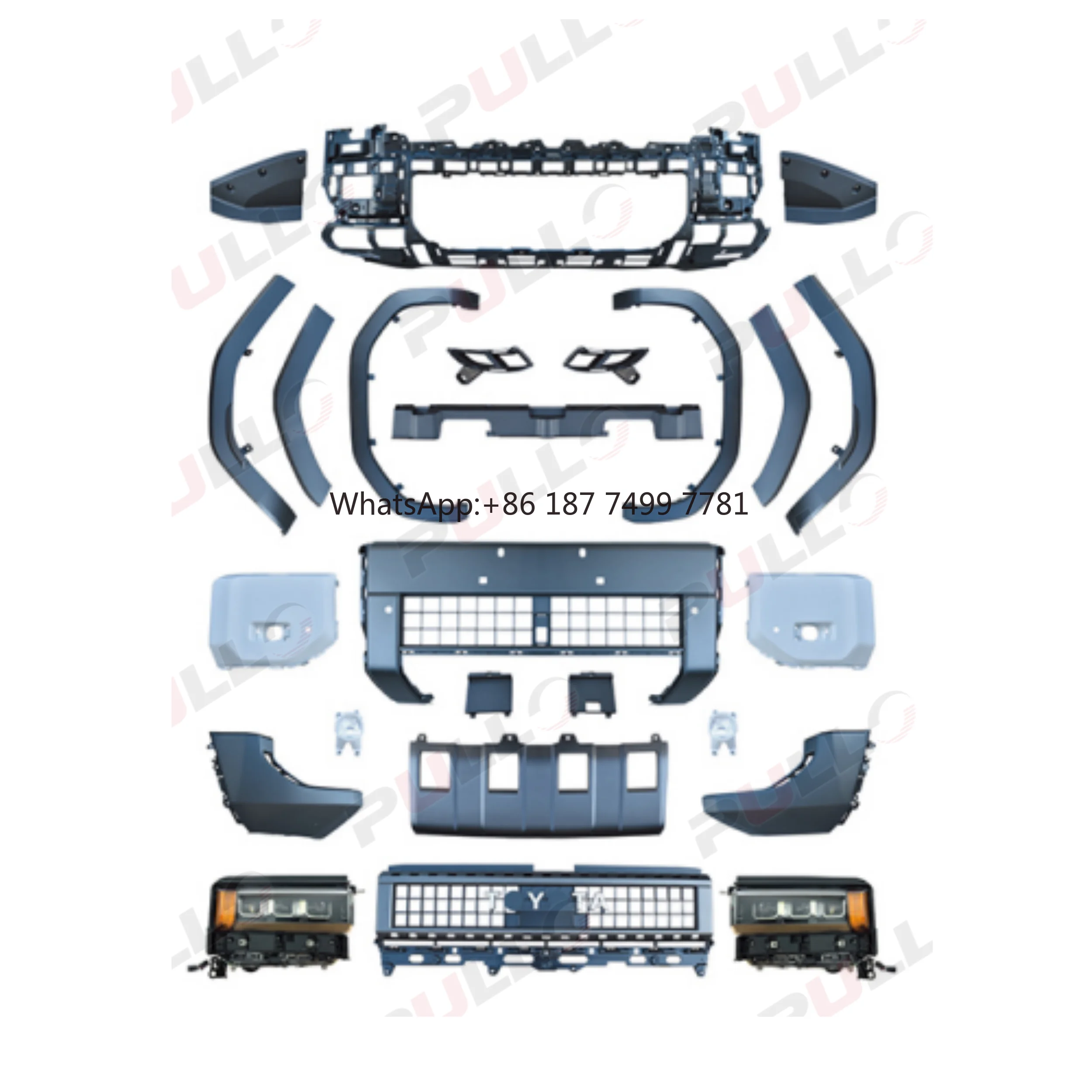 

Auto Body Kit for TOYOO-TA . LC250 Low to High Contain the Led Headlight PP Car Bumpers Eyebrow