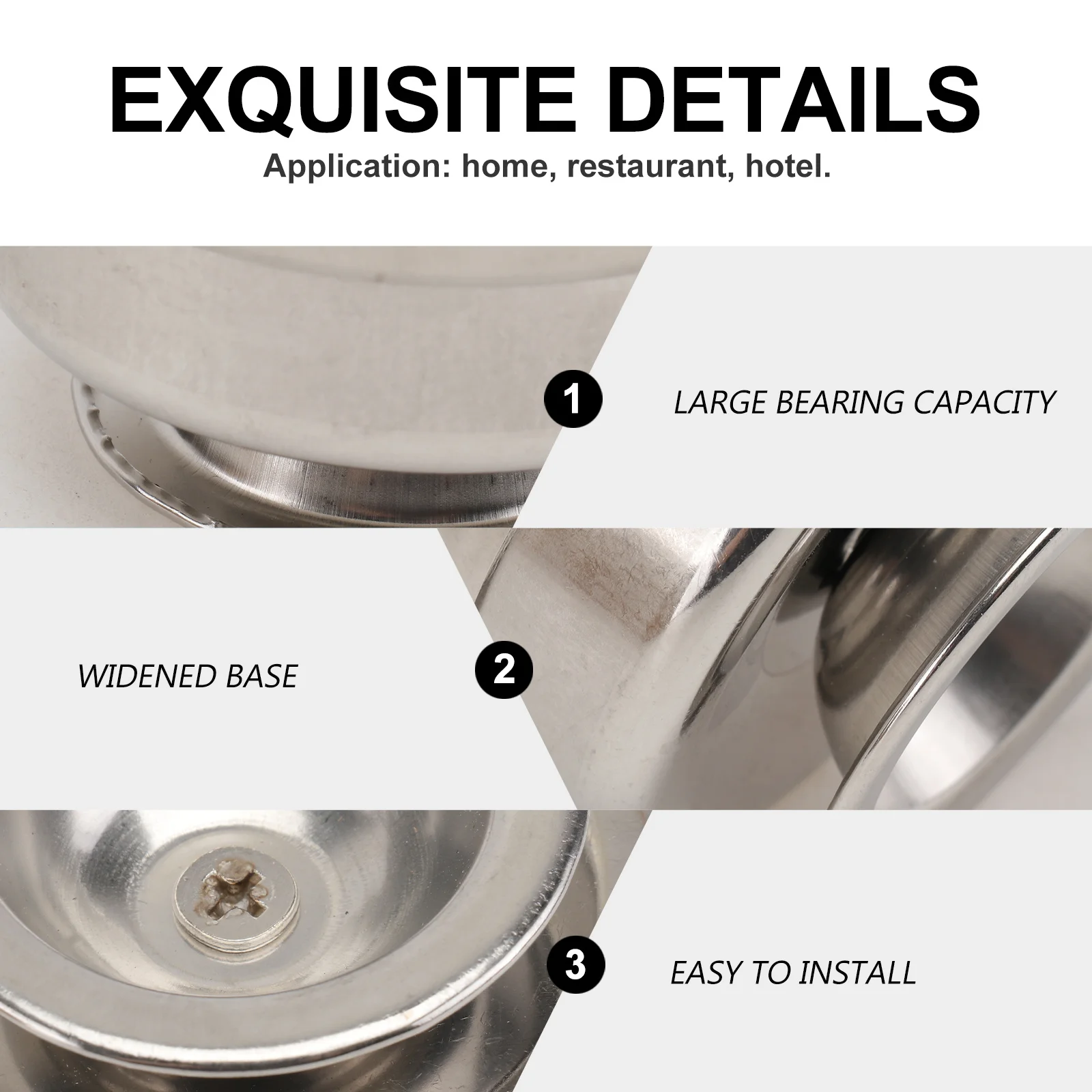 

6pcs Pot Lid Handle Stainless Steel Heat-Resistant Detachable Pan Lid Handgrip Replacement Kitchen Gadget Cookware Part