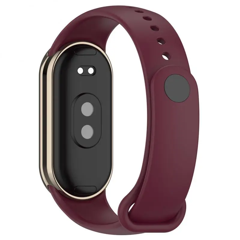 สายรัดข้อมือแจ็ค RCA กันน้ำดีไซน์ปลั๊กโลหะ Mi band 8ใช้งานง่ายกันน้ำทนทานสายทดแทนสายรัดข้อมืออัจฉริยะสวมใส่ได้