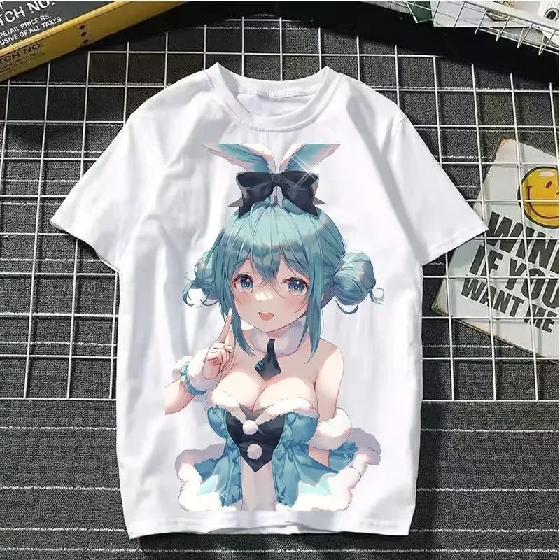 Summer miku creative student T-shirt Hatsune Miku anime peripheral two-dimensional large size short-sleeved cute couple clothes