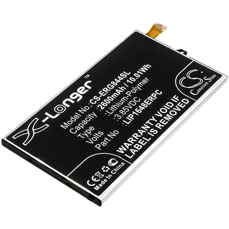 CS Battery 3.85V/2600mAh LIP1648ERPC for Sony  Xperia XZ1 Compact TD-LTE, SO-02K, Lilac, G8441, PF41