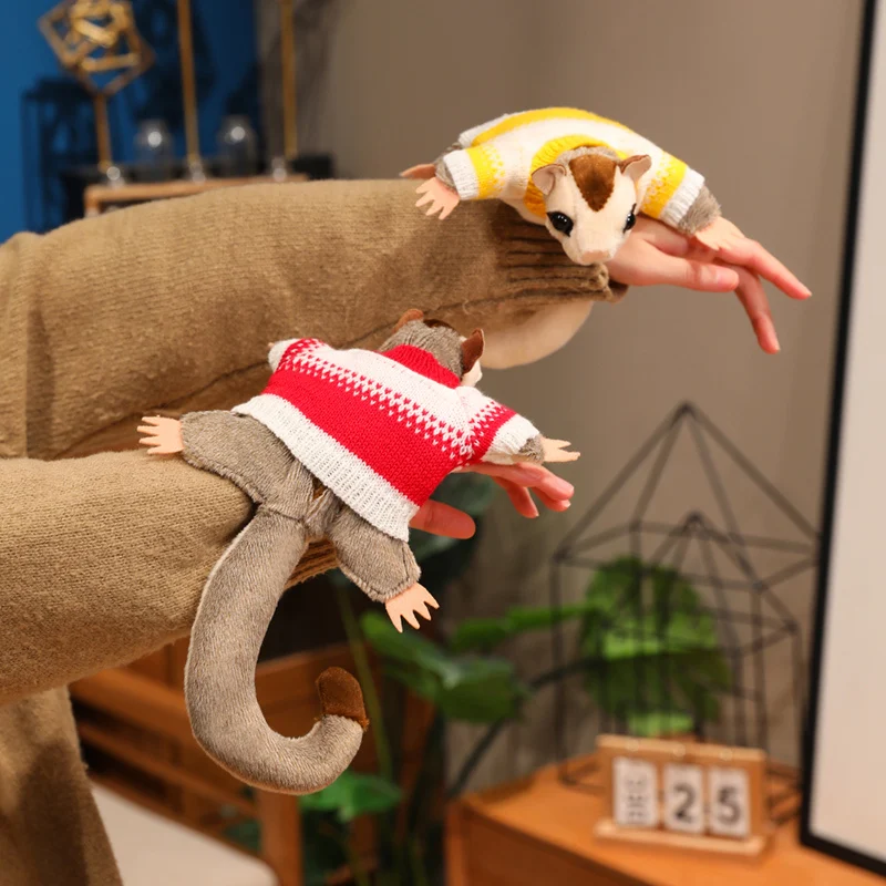 33*19 CM Suiker Zweefvliegtuig Slijtage Trui Knuffel Zachte Vliegende Eekhoorn Speelgoed Knuffels Speelgoed Leuke Hand centrum Huisdieren Grappig Cadeau