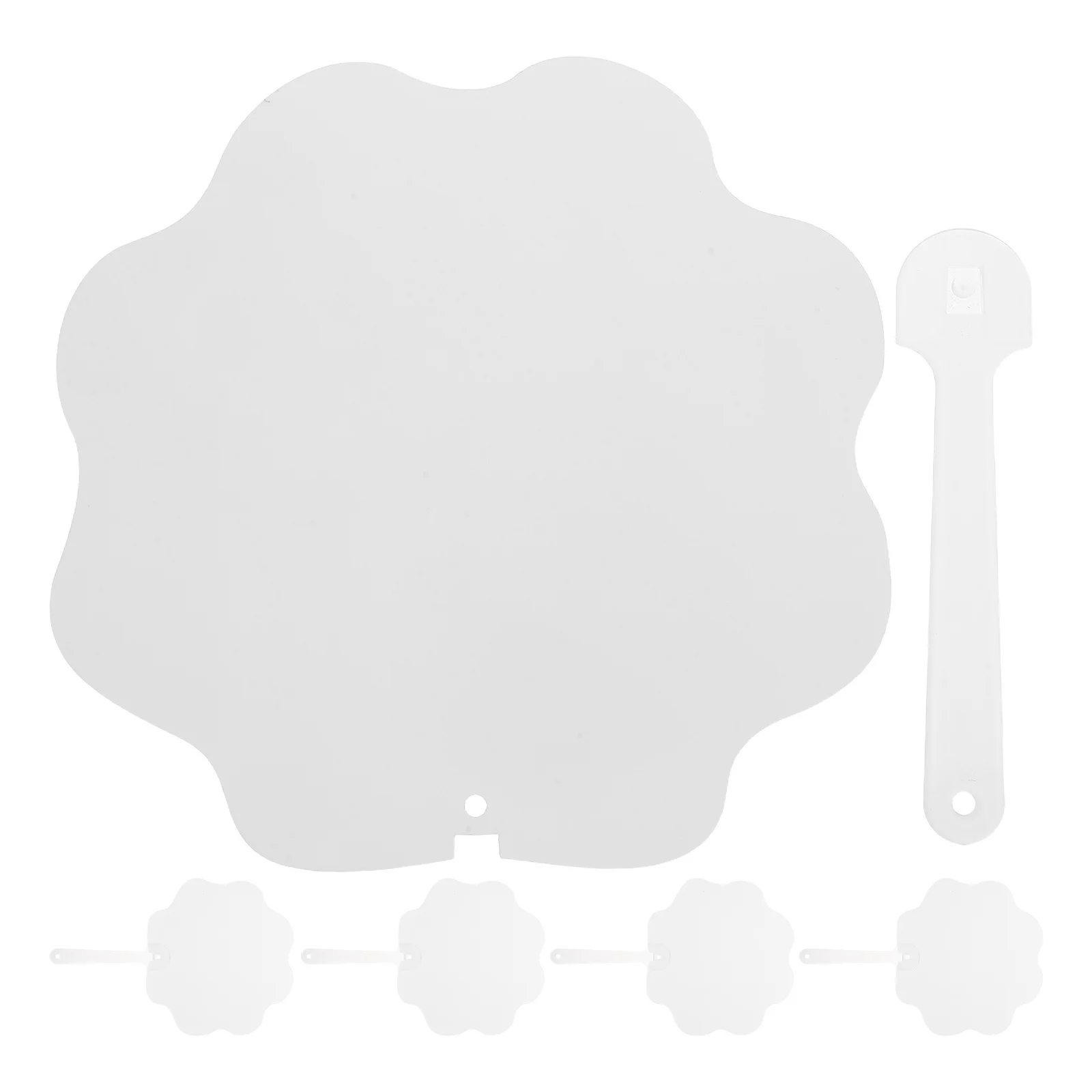 

5Pcs Heat Transfer Advertising Fans Blank Sublimation Double Sided Paddle DIY Wedding Graduation Party Souvenirs Flower Shaped