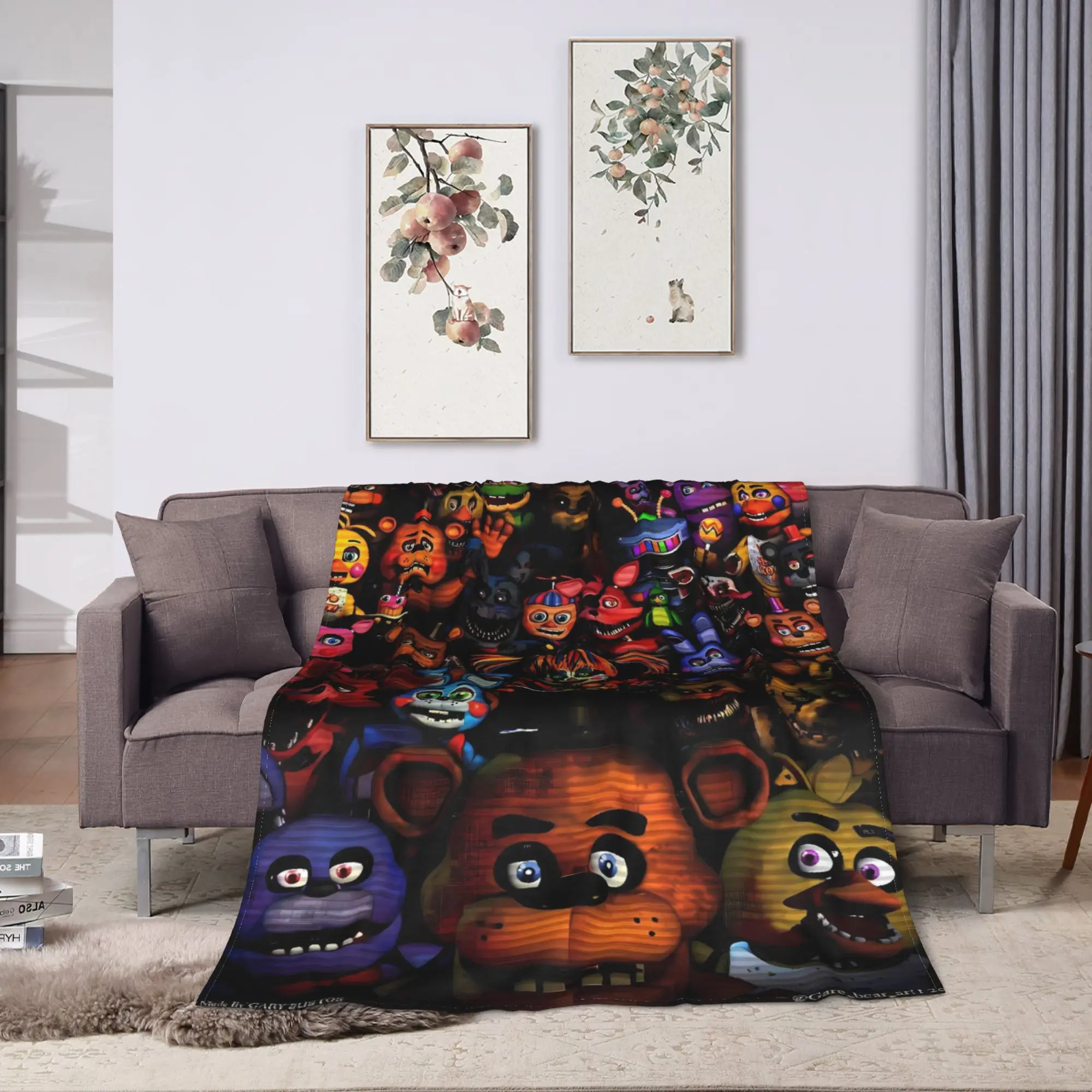 A-Five A-Nights At A-Freddy  Throw Blanket  Flannel Bedspread For Home Decor Fashion Sofa Bed Cover