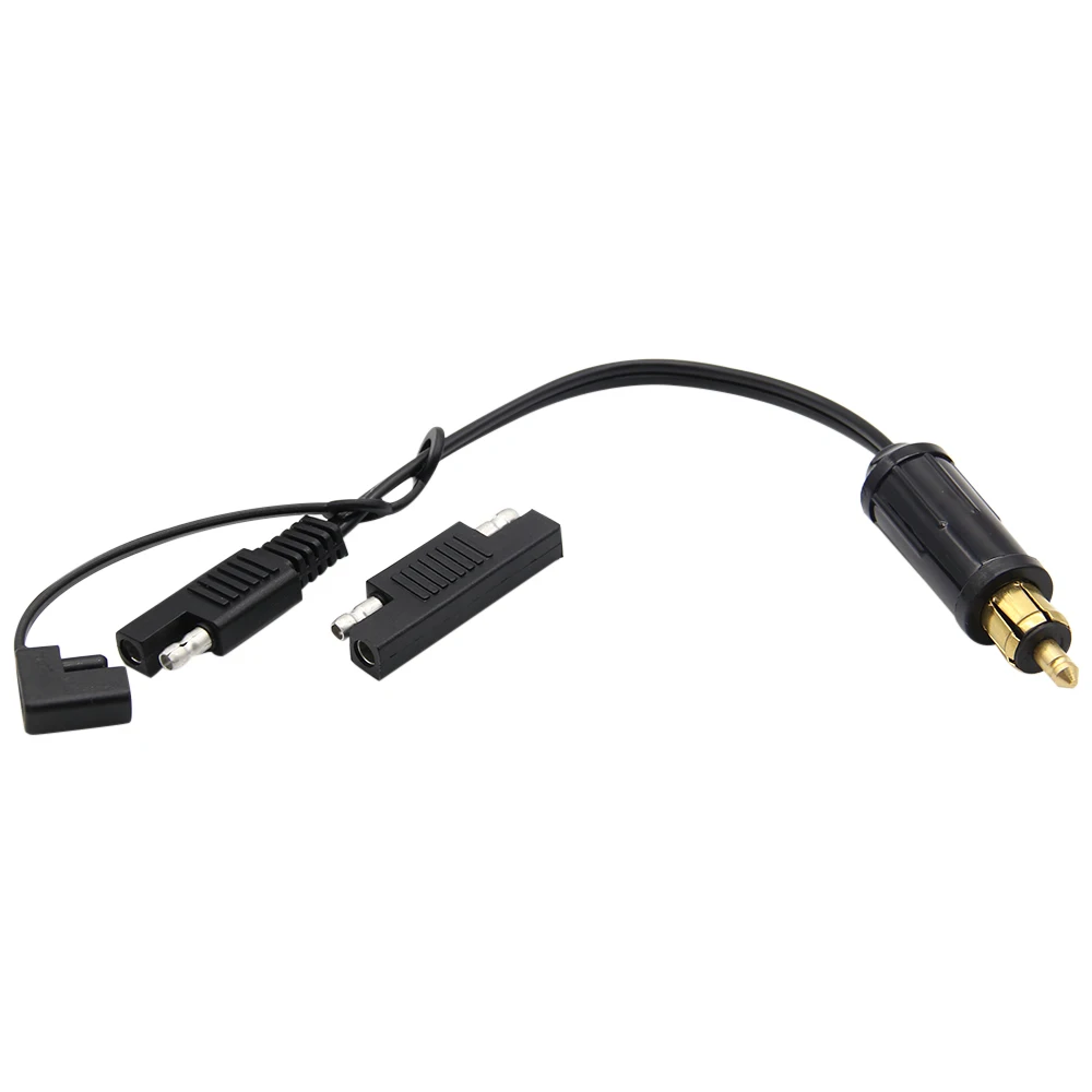 1pc DIN Hella Powerlet Plug to SAE Battery Adapter Connector Cable for BMW Motorcycle with SAE To SAE Adapter High Quality