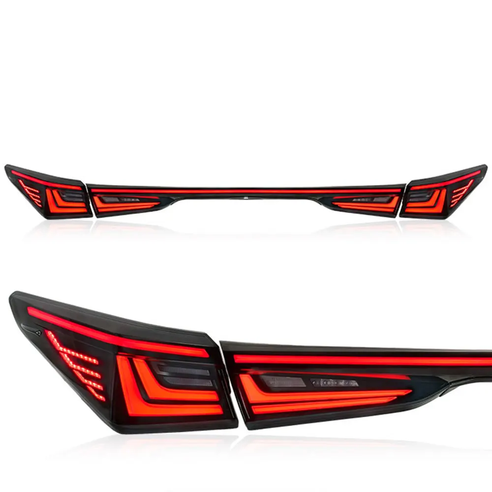 Car Tail Lights For Lexus ES es200 es300h 2018-2024 style LED Through Tail Lamp Dynamic Turn Signal Light Tail Lamp Assembly