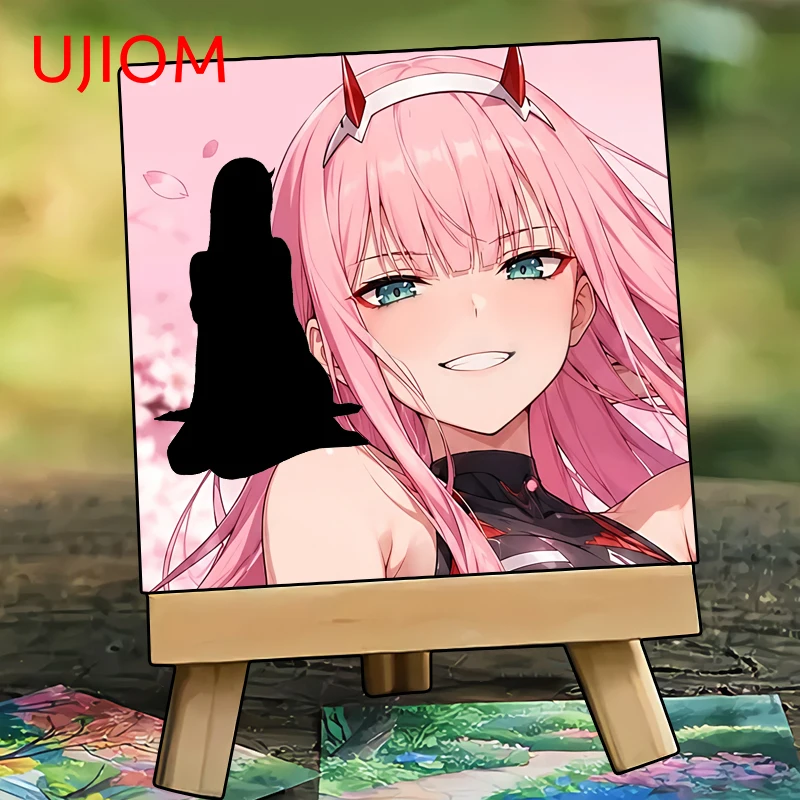 UJIOM Zero Two Bikini Silhouette Wall Sticker Enchanting Tendy Unique Scratch Proof Decal Suitable For Cupboard Vestibulec Decor