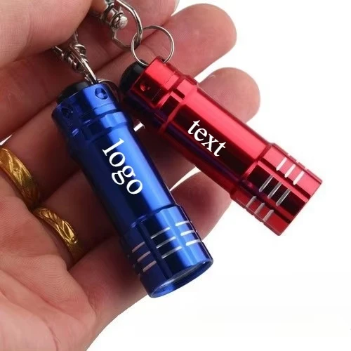 30PCS Free LOGO Keychain Flashlights Led Night Lights Engraving Text for Bussiness / Wedding / Party Gift