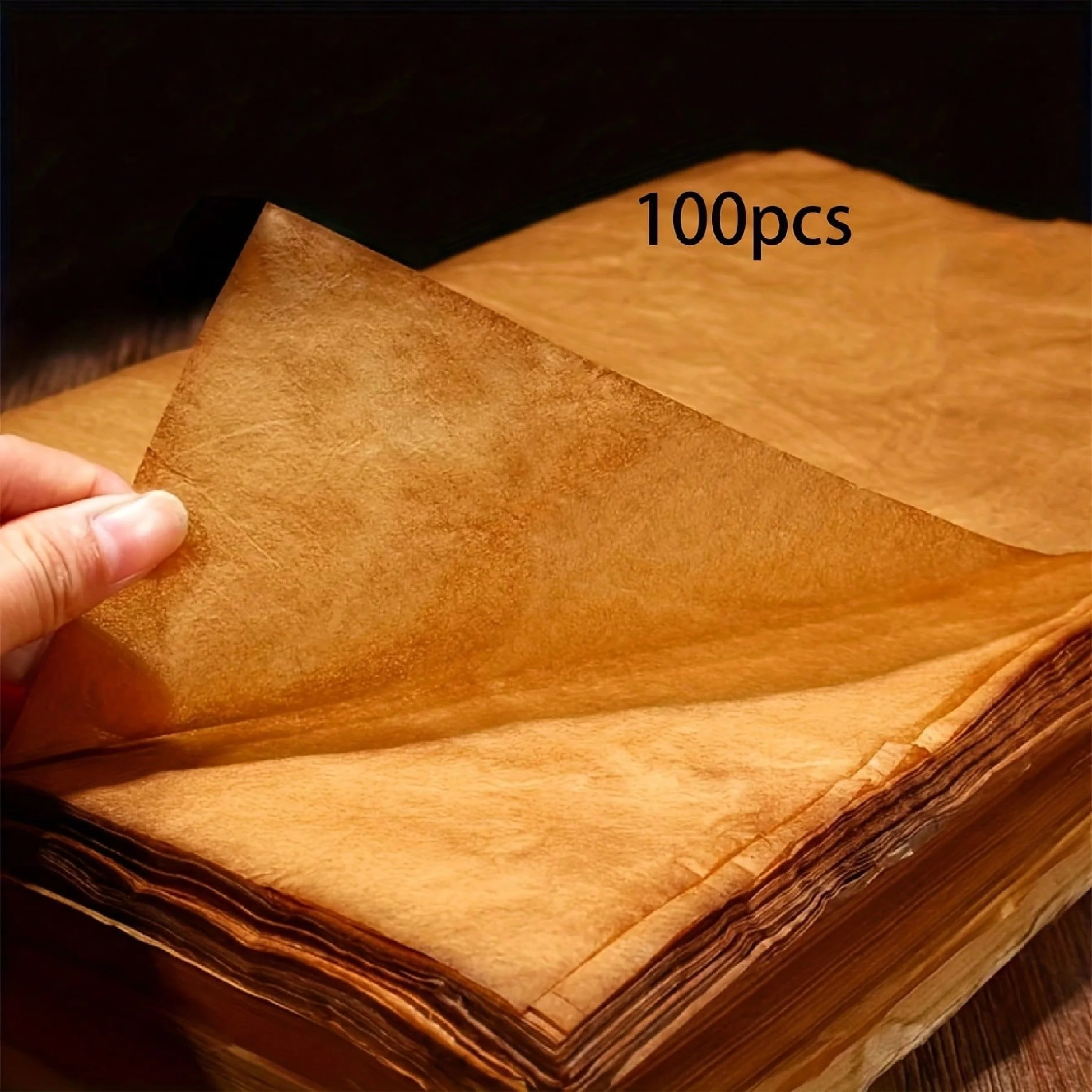20/50/100 hojas de papel de caligrafía estilo cicada antiguo - Hojas sueltas semitransparentes hechas a mano con tintes vegetales vintage