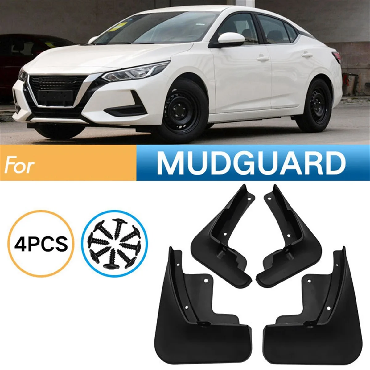 4PCS Car Mudguard Mud Flaps Splash Mud Guard Fender for Nissan Sentra 2020-2021 Car Accessories