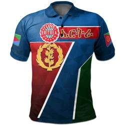 3D The Flag of Eritreia camisa polo para homens, camisa gráfica legal, blusa infantil, ERI United Emblema, roupas de moda, Y2k, novo, verão