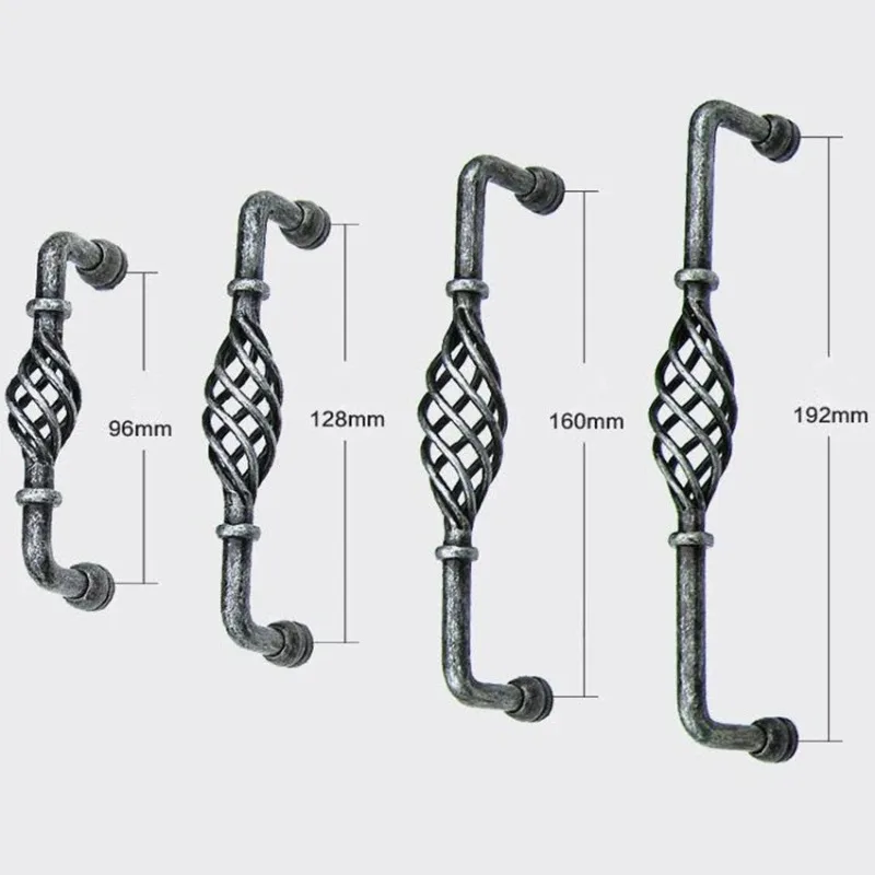 hole space 160mm antique iron birdcage kitchen cabinet wardrobe door handle  drawer dresser cupboard furniture handle Knob pull