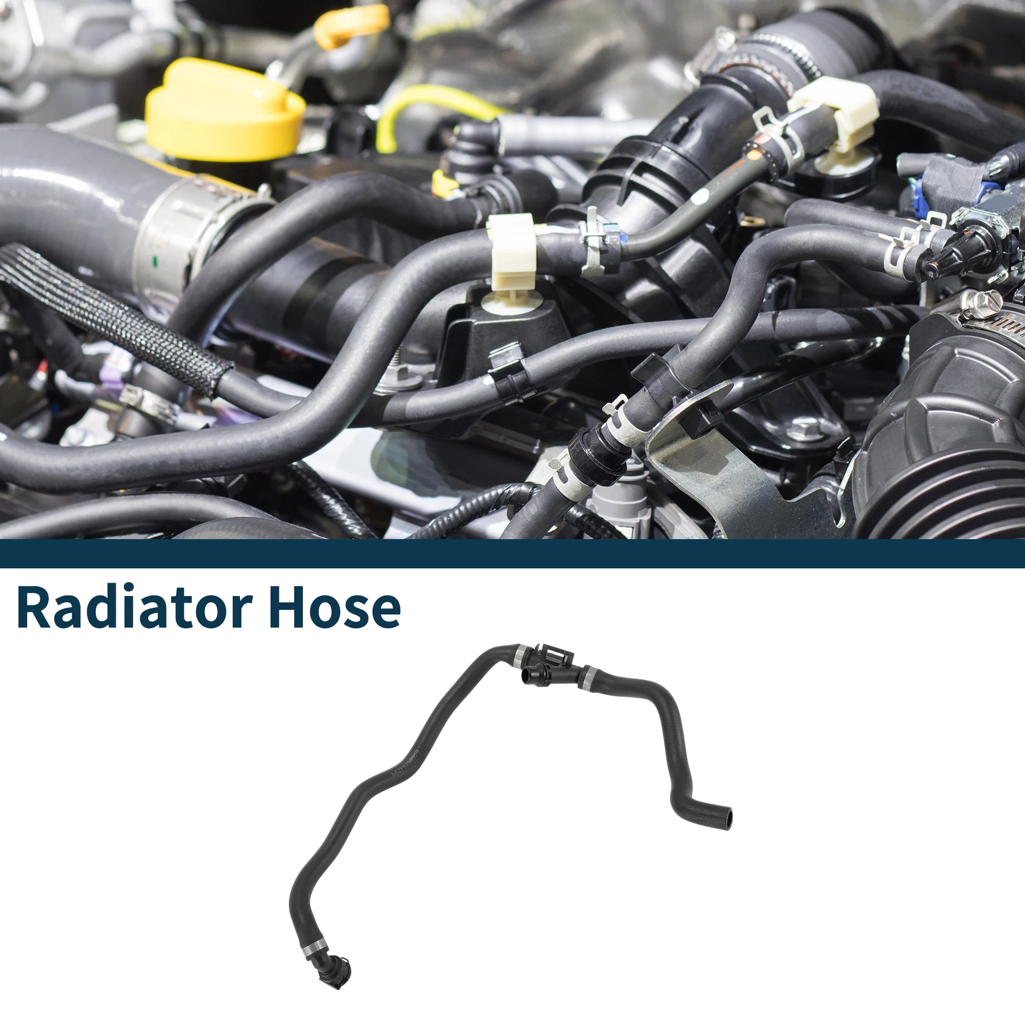 

UXCELL Radiator Hose Heater Hose No.64219398959 for BMW 330i 2018-2019 Rubber Coolant Hose Black 1 Pcs