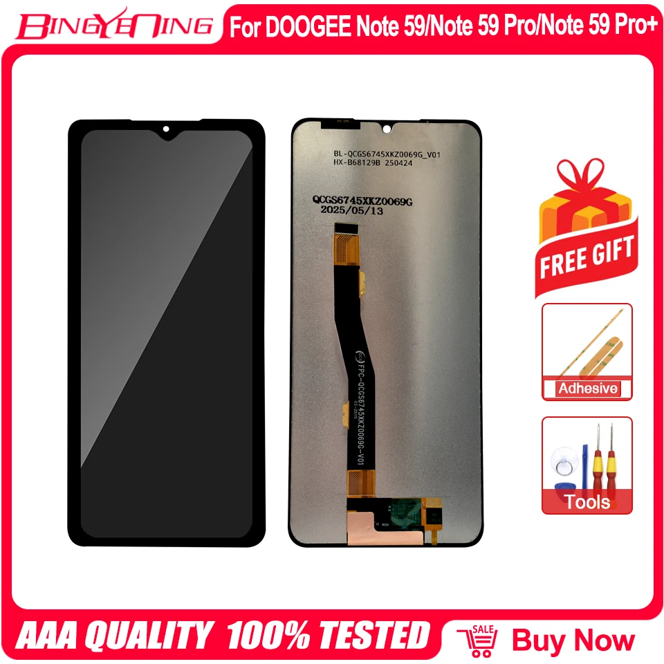 Оригинальный ЖК-экран BingYeNing для DOOGEE Note 59/Note 59 Pro/Note 59 Pro + сенсорная панель, дигитайзер, ЖК-дисплей Оригинальный ЖК-экран BingYeNing для DOOGEE Note 59/Note 59 Pro/Note 59 Pro + сенсорная панель, дигитайзер, ЖК-дисплей
