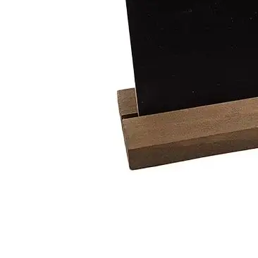 علامة عرض لوحة الرسائل ذات القاعدة الخشبية مع شريط مذكرة لعلامة السبورة السوداء لديكور المكاتب المنزلية #1