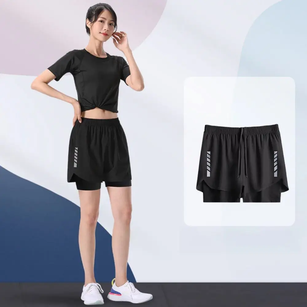 Stripe Swimming Trunks Shorts Anti Glare Mid Waist Men Sports Training Shorts Quick-drying Elastic Men's Jogging Shorts Men