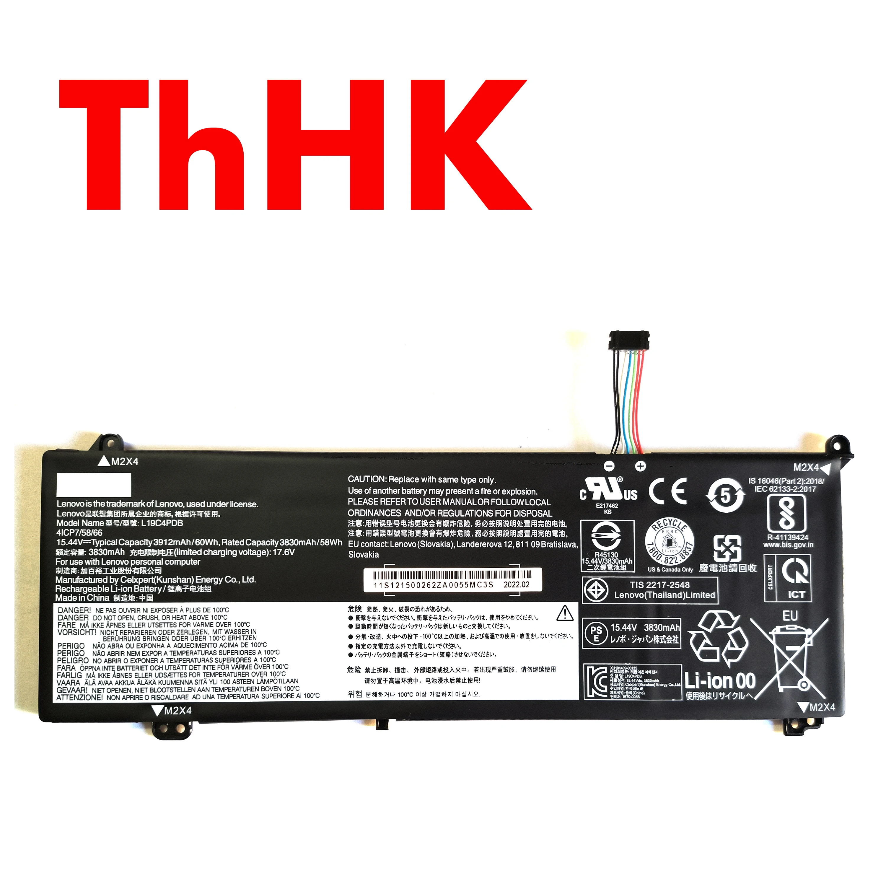 Genuine Original 60Wh L19C4PDB L19M4PDB SB10Z21205 5B10Z21209 Battery For Lenovo ThinkBook 14s Yoga ThinkBook 14 2021 G2 G3 15