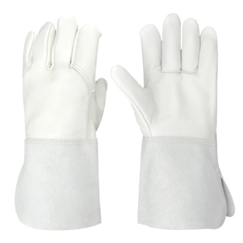 

Long Welding Gloves Cowhide Abrasion Resistant Puncture Proof Cut Resistant Suitable for Electric Welding Professional Gloves