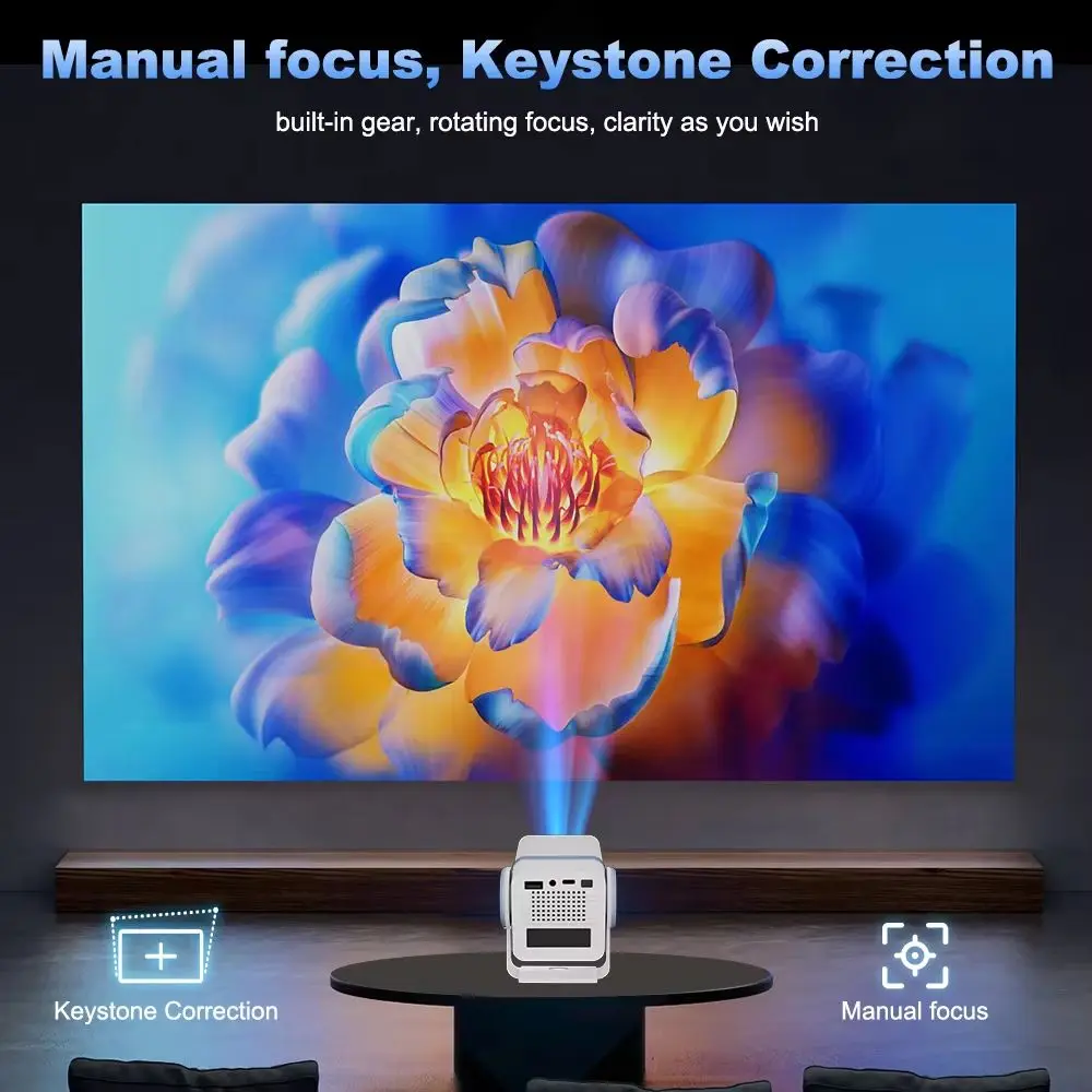 Proyector DESS Android 13 de doble banda Wifi6 proyector portátil inteligente banco de energía alimentado Oficina hogar Android cine proyector inteligente