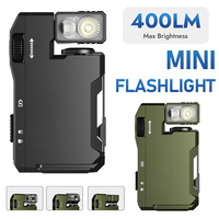 EDC Flashlight Keychain Light 400 Lumens Handheld Portable Super Bright USB Rechargeable Pocket Emergency Work Camping Light