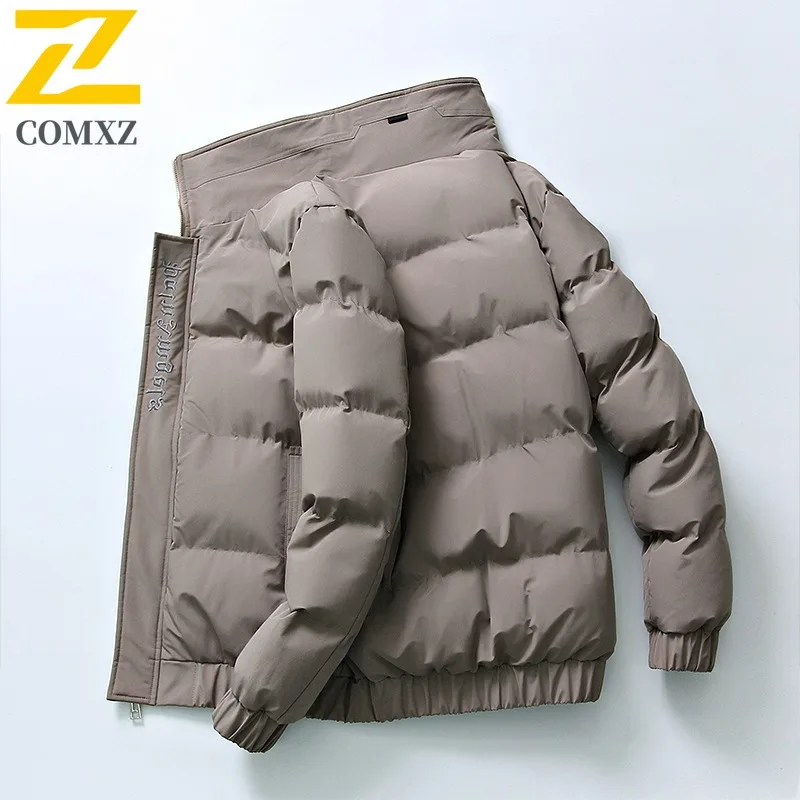 

COMXZ Мужская куртка-хлеб, модная однотонная брендовая роскошная теплая толстая снежная походная стеганая куртка, повседневная зимняя куртка высокого качества