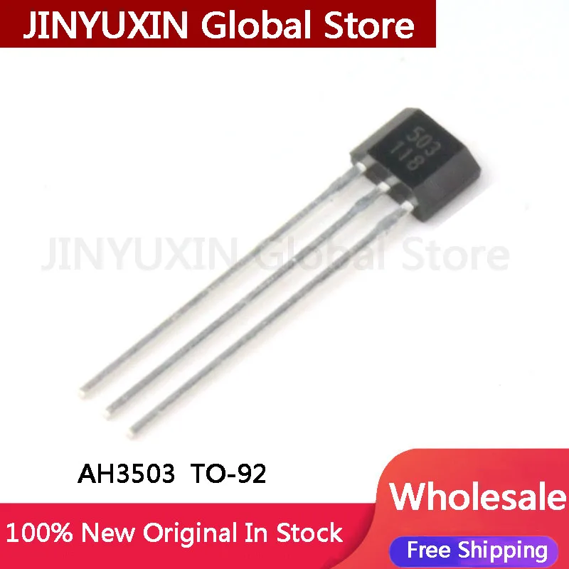 20-100pcs A3503 linear Hall sensor AH3503 UGN3503UA 3503 503 A503 inline TO92 In Stock Chip Wholesale