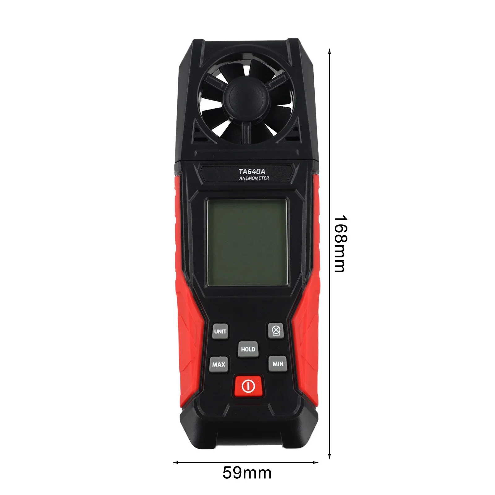 Air Meter with Built In Temperature Sensor and Data Hold for Capturing Peak and Lowest Readings During Use Air