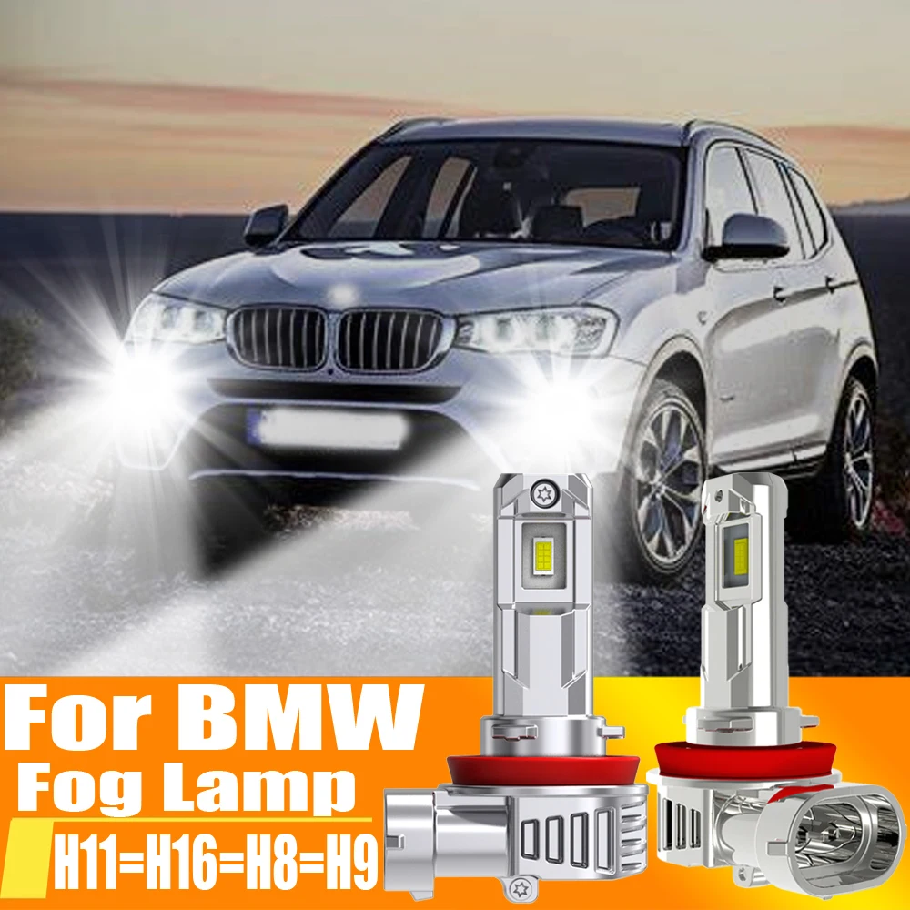

2x H11 H8 Led Fog Lights Canbus H16 H9 Car Headlight Bulb 6000K White Diode Driving Running Lamp 12v 55w For BMW F34 F20 F21 F45