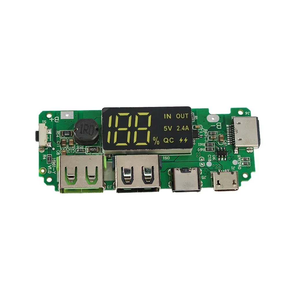 18650 Lithium-Batterie-Ladegerät-Modul, USB 5 V, 2,4 A, Micro/Typ C, USB-LED-Anzeige, Schaltungsschutz für DIY-Mobil-Lademodul