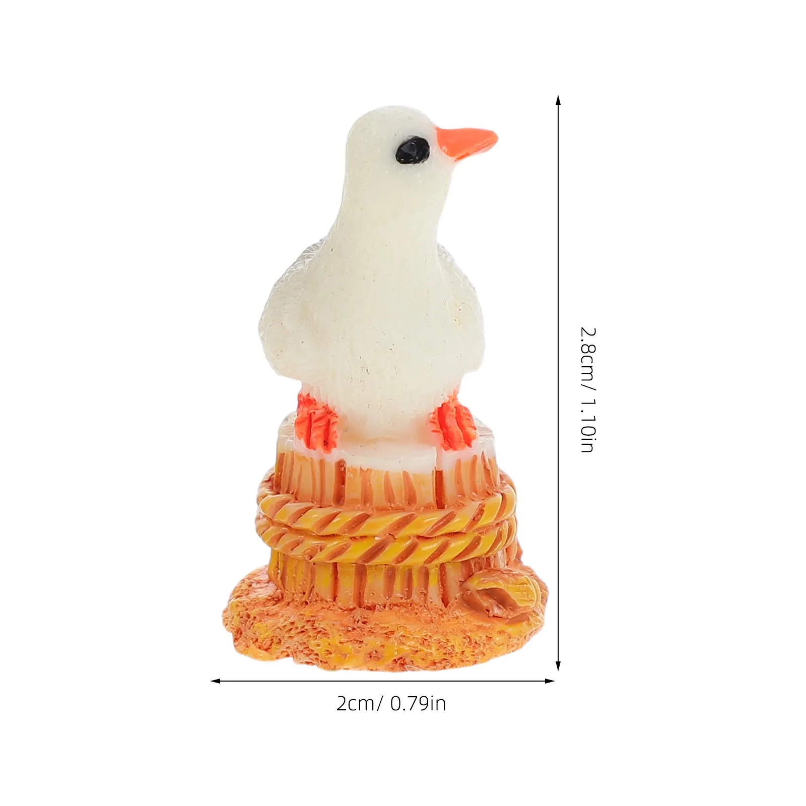 10Pcs Seagull Bird Statue Resin Nautical Style Seagull Ornament Garden Decoration Small Space Desktop Bookshelf Calming Nature