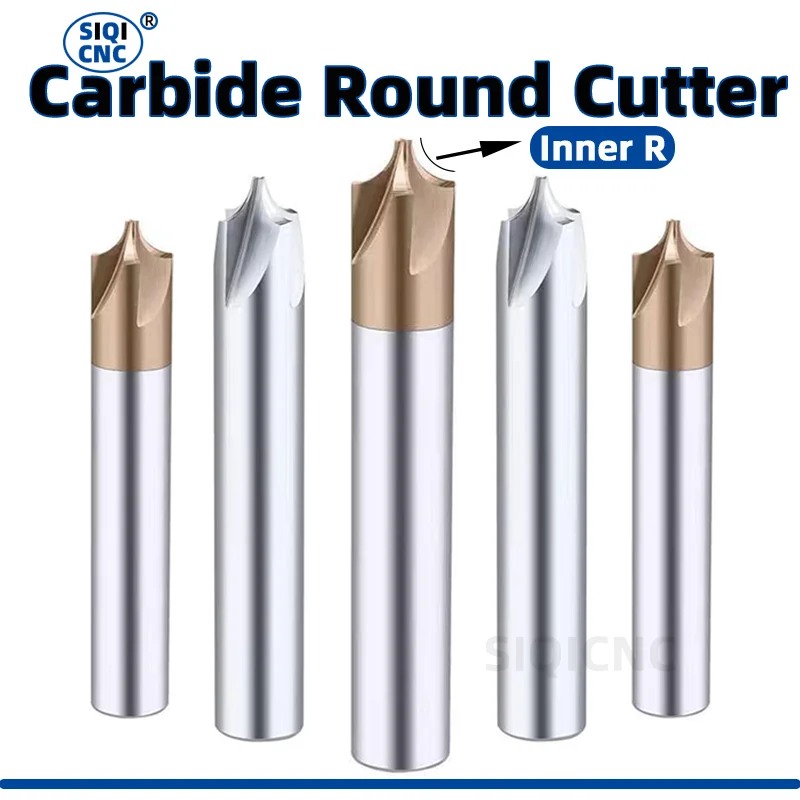 AL Carbide Radius Corner Rounding Cutter End Mill CNC Tool R0.5 R1 R2 R3 R4 R6 Outside Radii Quarter Circle Router Bit