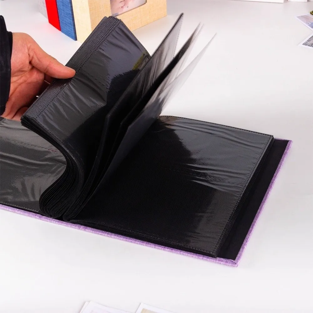 Cloth Album 4R6 Inch 200 Pockets Photo Album Slip-in Portable Photo Storage Fabric Cover Sturdy Slip-in Album Shelf Decor