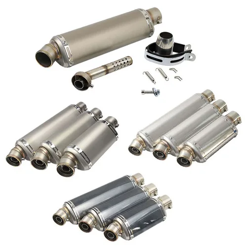 Silenciador de Escape Universal para motocicleta Yo, tubo de Escape 310 370 440mm, 100cc-1000cc para Honda ATV GP Scooter fz6 pcx125 Nmax