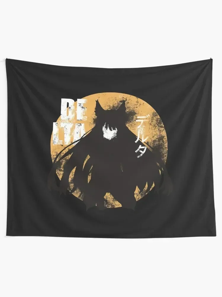 The Eminence in Shadow Delta in Vintage Distressed Minimalist Anime Characters Design with Japanese Name Tapestry