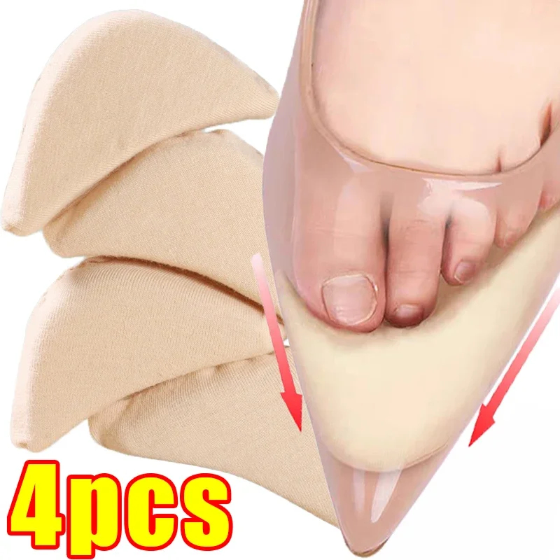 1/2pairs Pain Relief High Heel Insoles Sponge Forefoot Insert Pads Women Reduce Shoes Size Adjustment Shoe Filler Protector