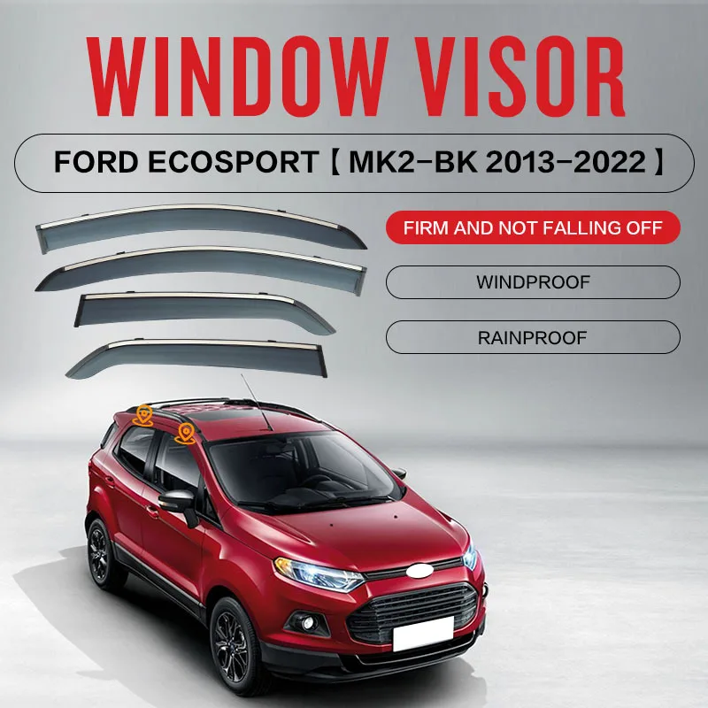 

Для FORD ECOSPORT 2013-2023: Дефлекторы окон, козырьки от дождя и солнца, аксессуары для авто