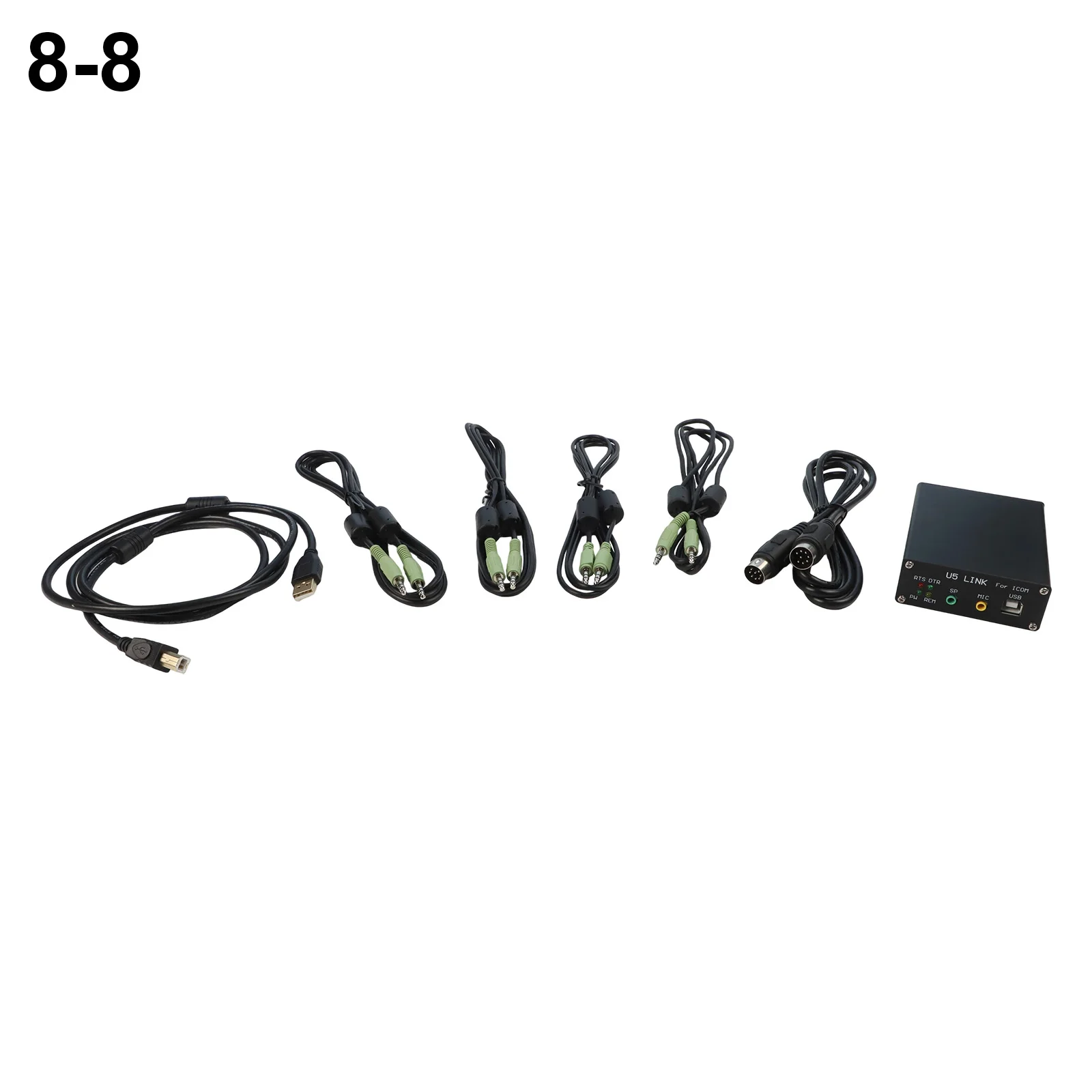For U5 Link For ICOM Radio Connector With Power Interface DIN8-DIN8 Pc66 Hand Tool Power Tool Accessories