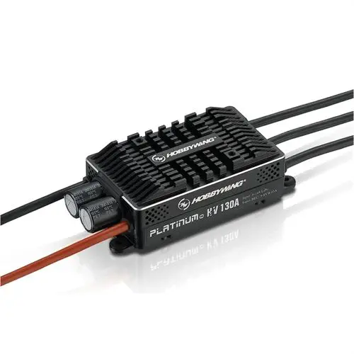 HobbyOO- Platinum Brushless ESC pour RC Helicopters and Aircraft, Lipo Africmold, HV 130A, V4, BEC, OPTO 6-14S