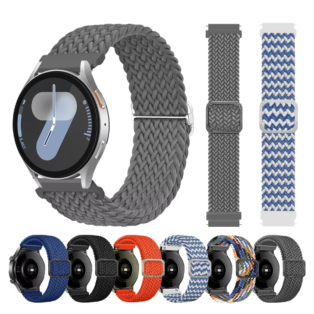 22/20 mm gevlochten band voor Samsung Galaxy Watch 4 5 6 7/4 6 Classic/Active 2 nylon band voor HUAWEI Watch GT 5 4 3 Correa armband