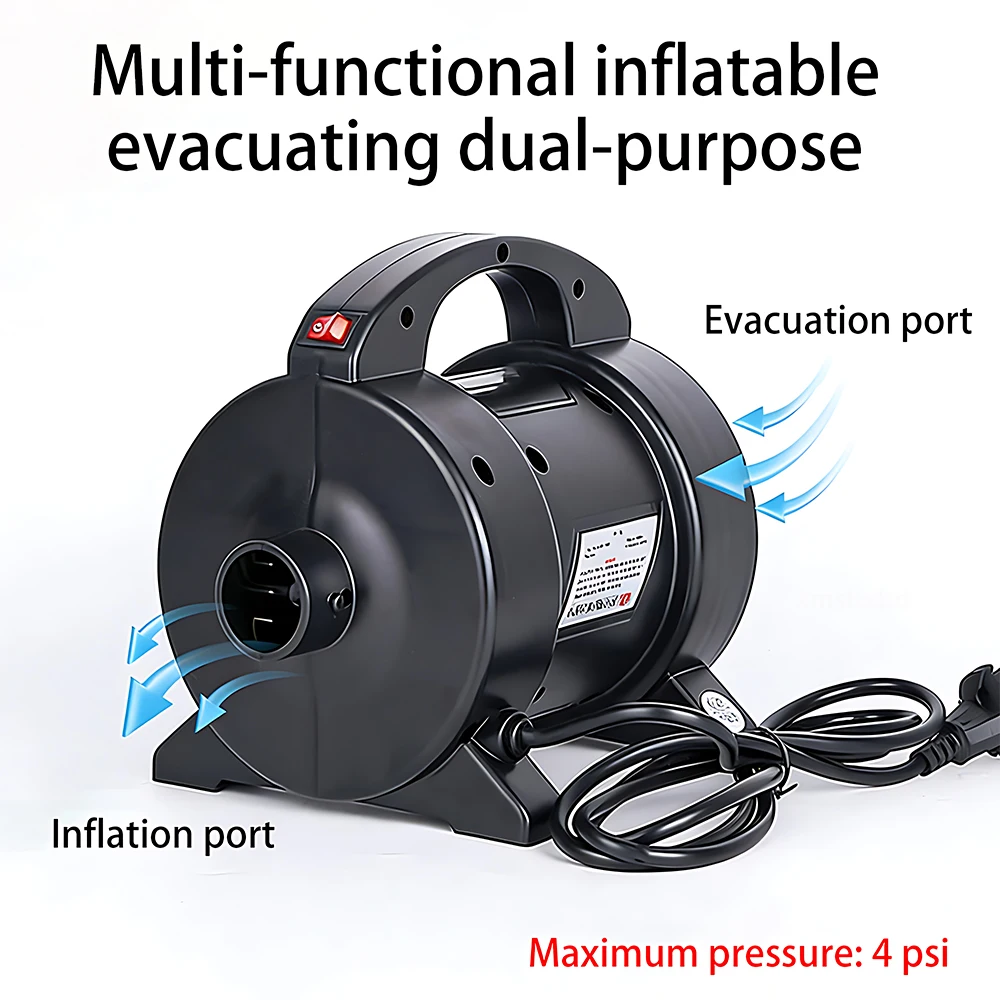 AC110/220V 1600W Electric Air Pump Inflator Vacuum Pump Air Bed Pump Household Camping Quick-Inflation Compressor EU/AU/US/UK