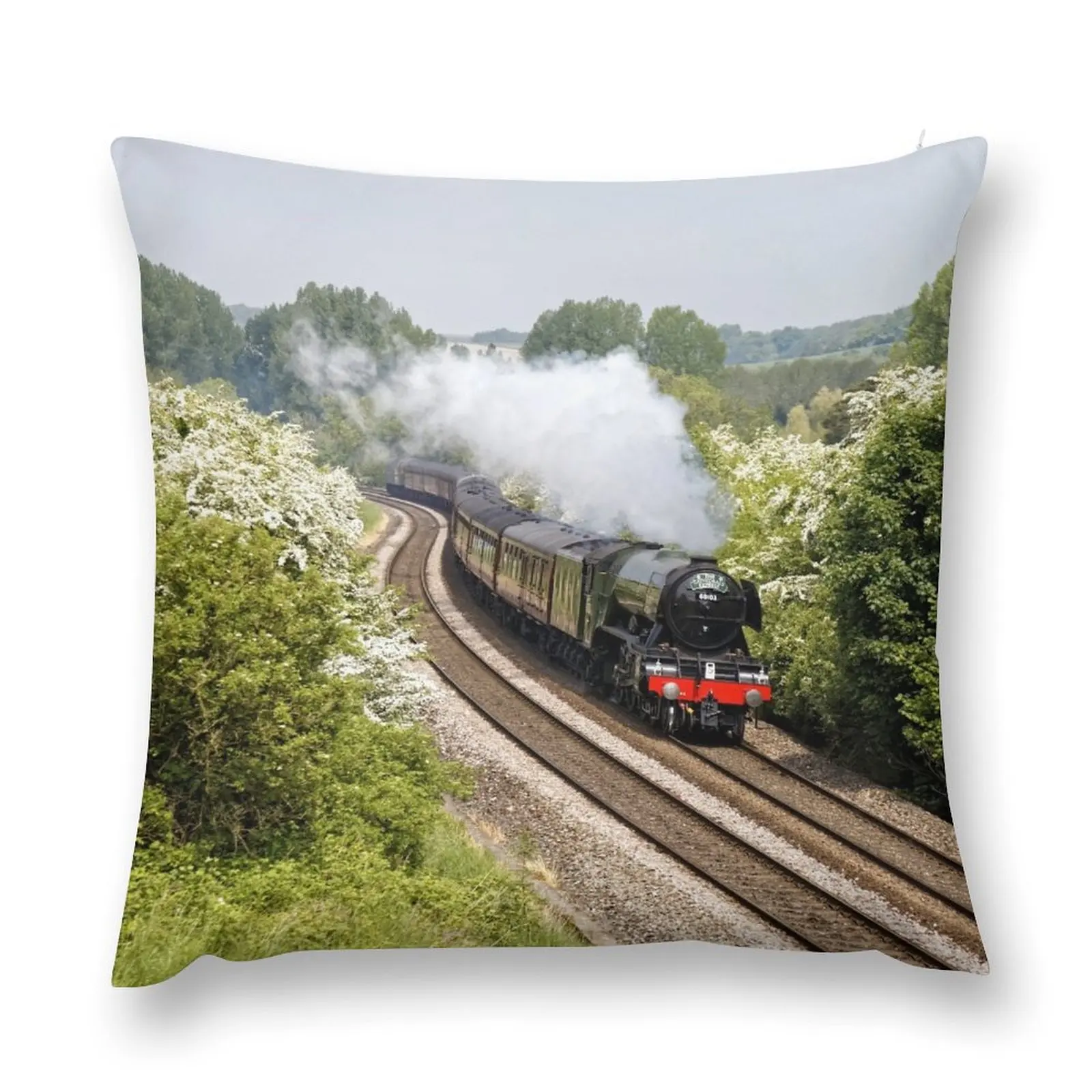 A3 Class 60103 Flying Scotsman Steam Locomotive Throw Pillow covers for pillows Sofas Covers luxury decor pillow