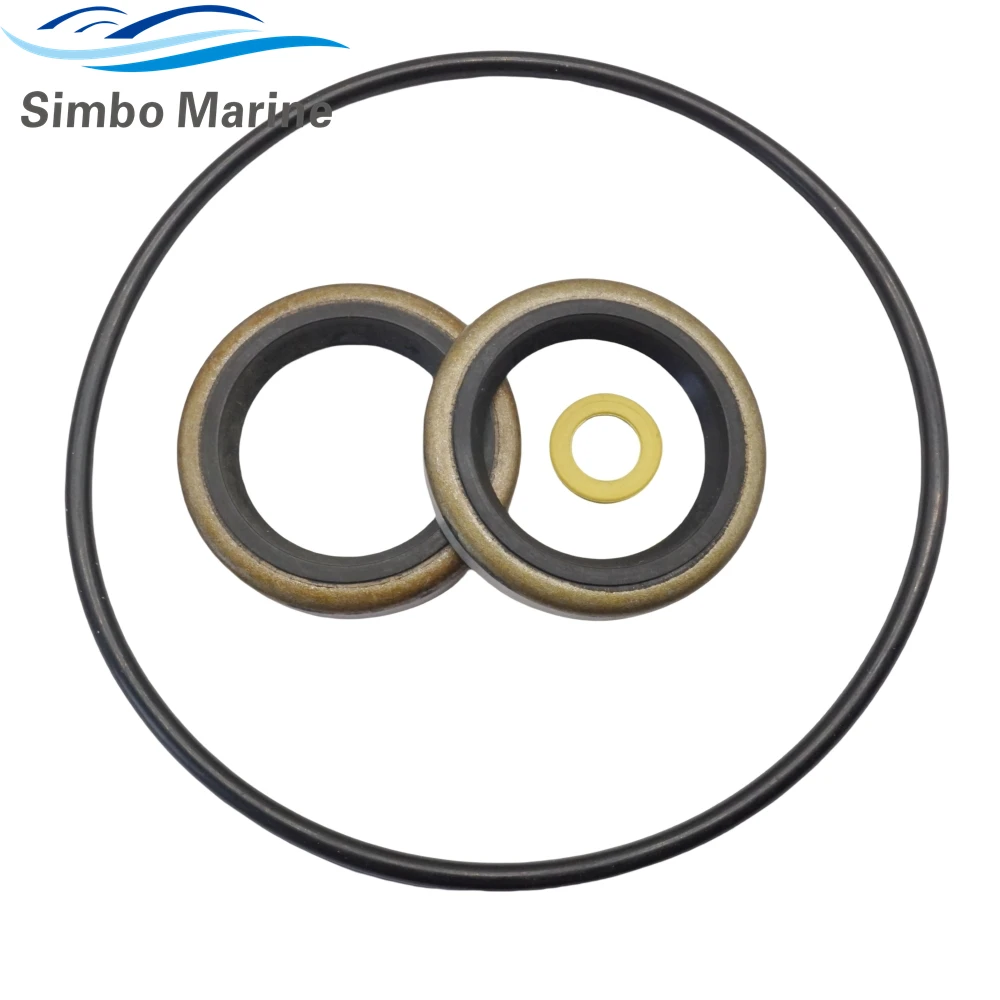 Outboard Marine Lower Unit Bearing Carrier Oil Seal with Washer Gasket For Mercruiser Stern Drive Bravo 1 26-76868 8M0204670