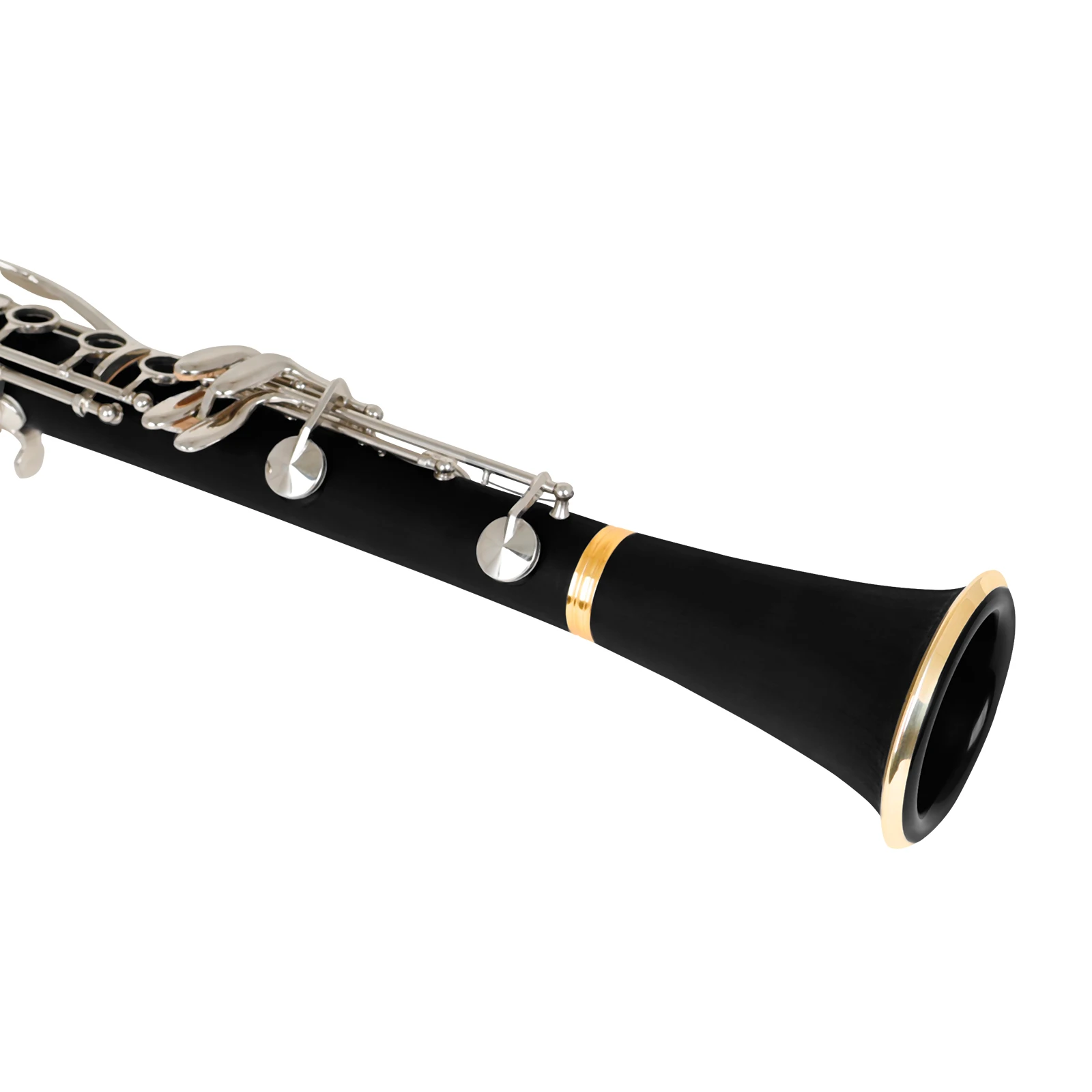 IRIN Clarinet Bell Mouth Bakelite Black Pipe Clarinet Bell Horn with Gold Trim Woodwind Musical Instrument Parts & Accessories