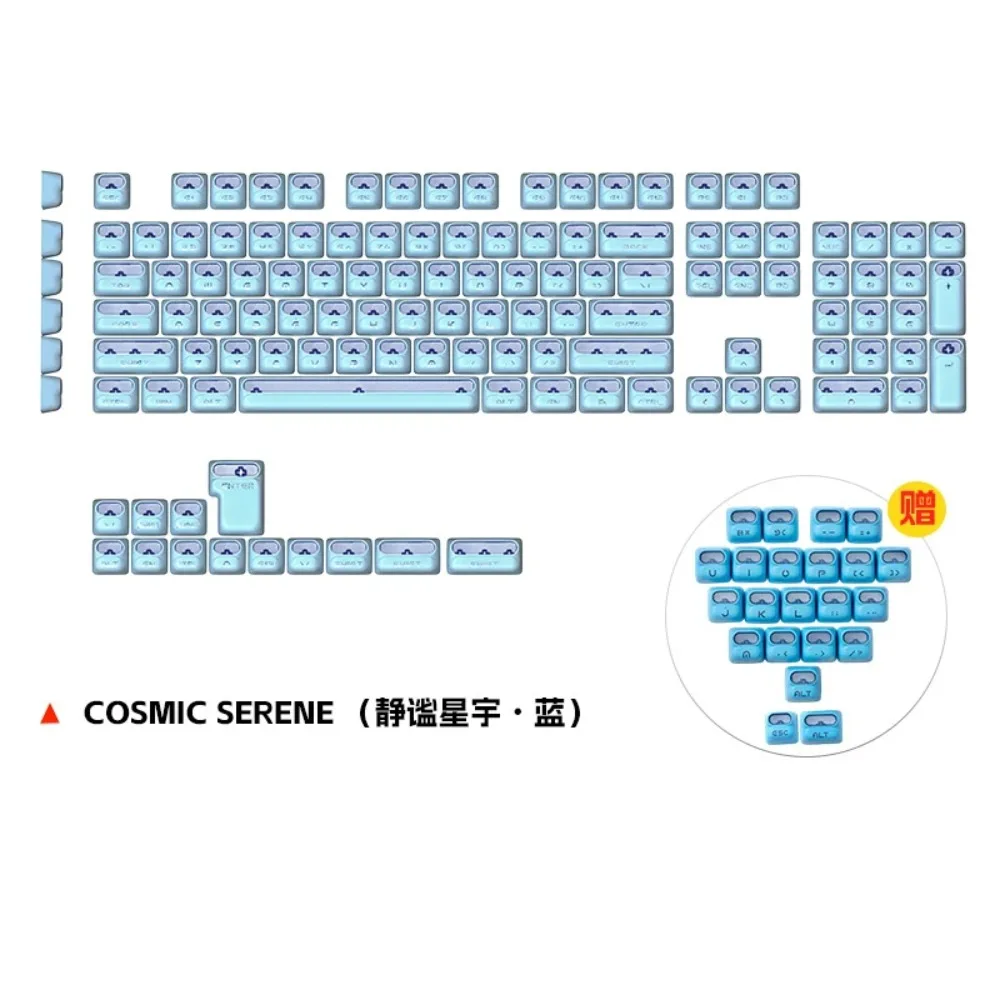 ZuoHe Astronaut Keycaps Set PBT Sublimation XDA-Profile Transparent MX Stem for Mechanical Keyboard Personalized Accessories