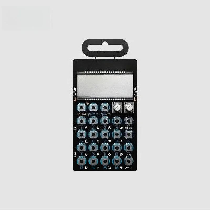 Joint portable pocket synthesizer, multi-knob mini sequencer 8bit electronic music production device, desktop creative sampling