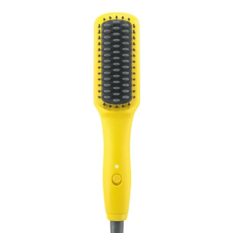 

Drybar The Baby Brush Crush Mini Heated Straightening Brush Corded Electric Yellow