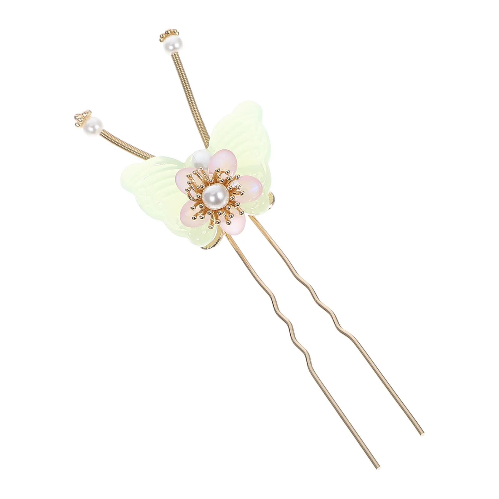 

Butterfly Hairpin Chinese Style Accessories Girls Wedding Retro Hair Forks U Shaped Pins Metal Alloys Durable Stylish
