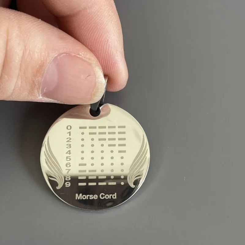 2026New CW Morse Code Pendant Training Coin Telegraph Key Ham Radio Learning Commemorative Gift for Radio Enthusiasts Beginners