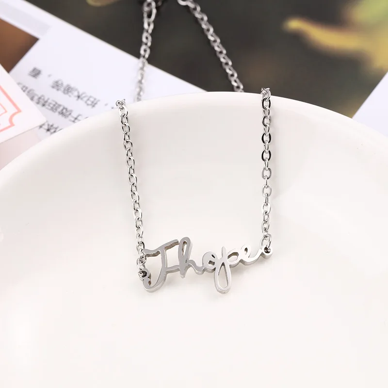 Kpop Member Name Titanium Steel Bracelet Suga Jimin Jin Jungkook V RM Letters Celebrity Jewelry Accessories Gift