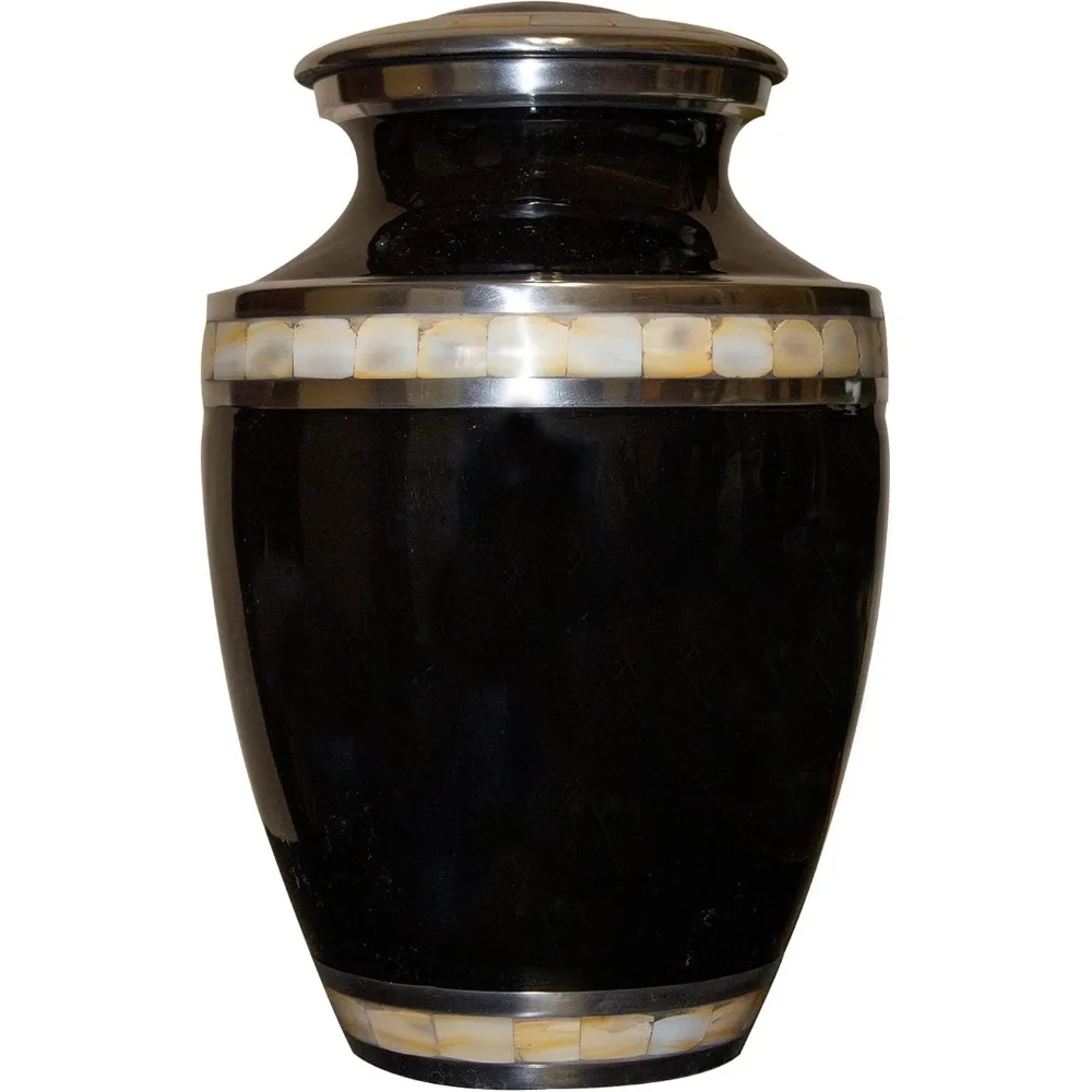 جرة حرق السيارات الكلاسيكية للرماد البشري بألوان وأنماط مختلفة، جرة جنازة مخصصة مع حقيبة مخملية - تريبو الأم السوداء #2